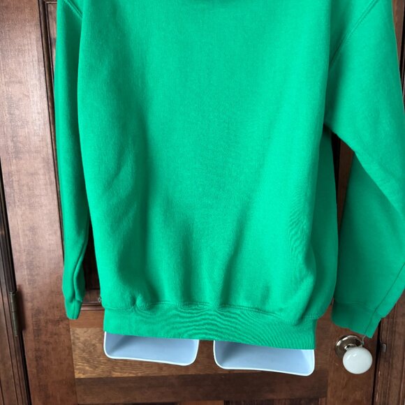 Gildan Green Hoodie Sweatshirt w/IRISH & Shamrock Medium - Picture 11 of 12